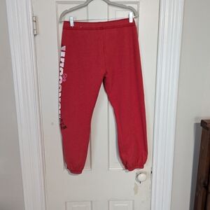 Victoria's Secret PINK Red Wisconsin Jogging Sweatpants